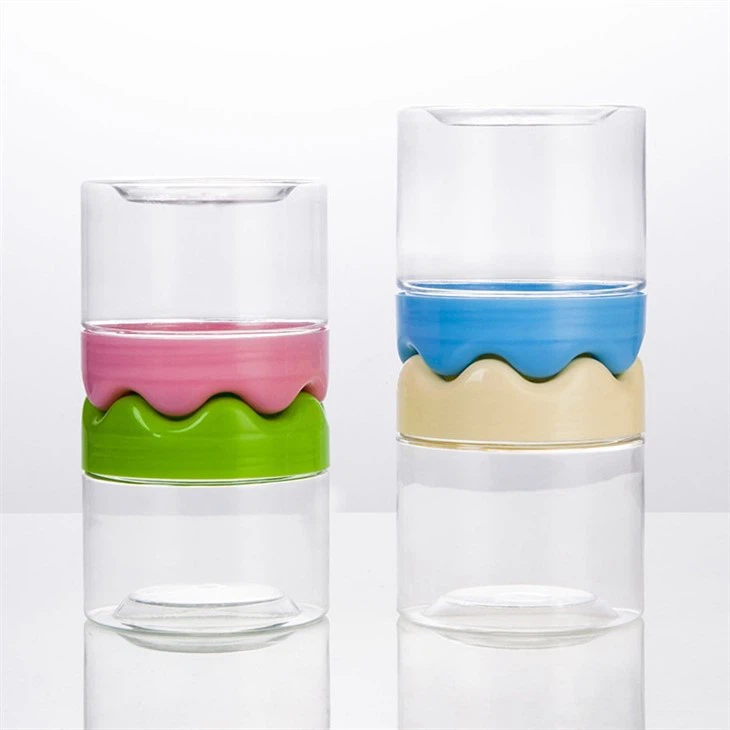 Pink Crown Plastic Clear Jars