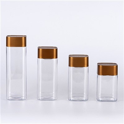 400 मिलीलीटर मिठाई प्लास्टिक स्क्वायर जार