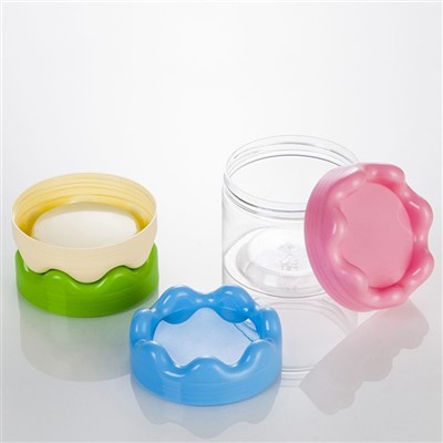 ढक्कन के साथ 8 औंस प्लास्टिक कैंडी जार